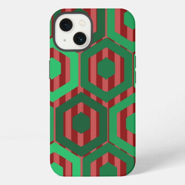 Christmas Hexagons iPhone Case (Back)