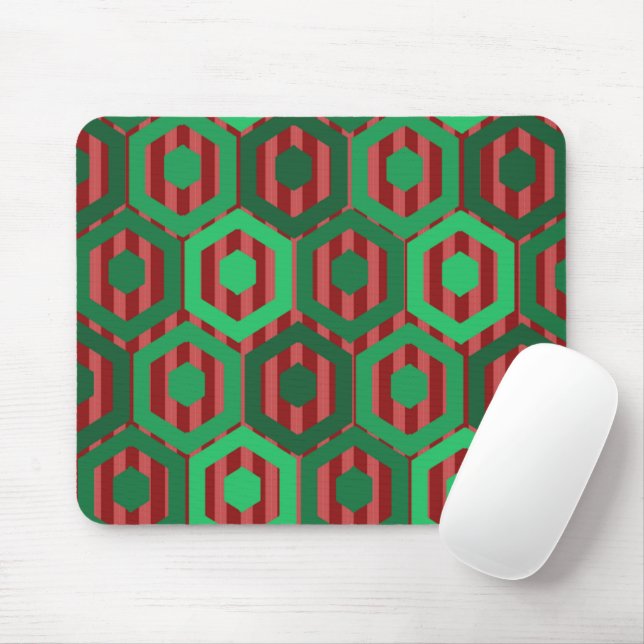 Christmas Hexagons  Mouse Pad (With Mouse)