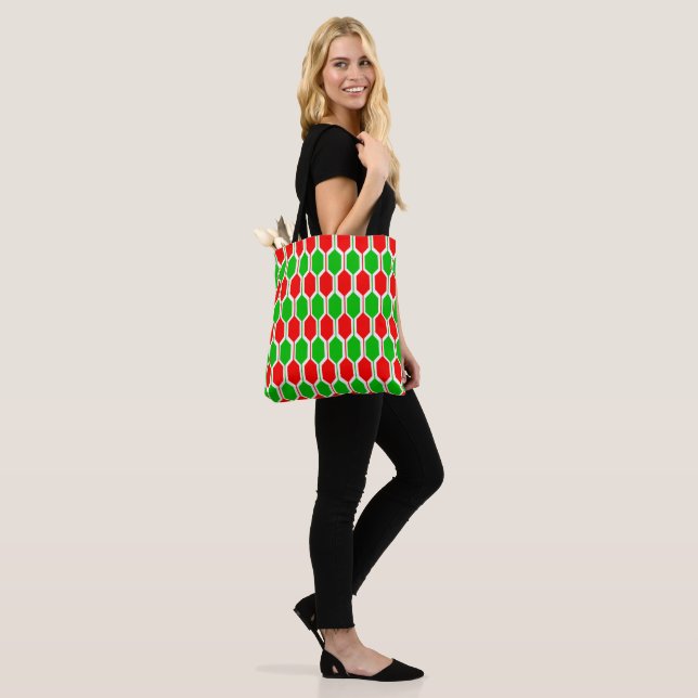 Christmas Hexagons Tote Bag (On Model)