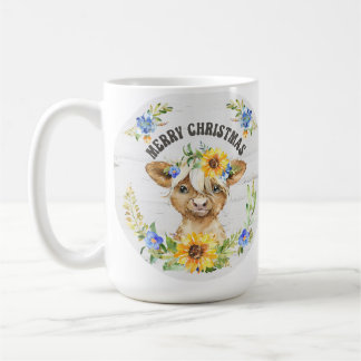Christmas Highland Cow 15 oz Classic Mug