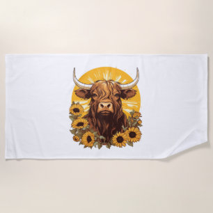 Christmas highland cow Essential T-Shirt Beach Towel