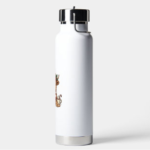 Christmas Highland Cow Vintage Engraving Design_1 Water Bottle