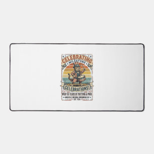 Christmas Highland Cow Vintage Engraving Design (2 Desk Mat