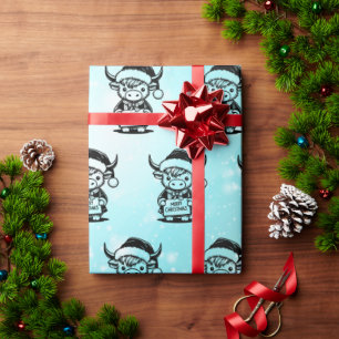 Christmas Highland Cow Wrapping Paper