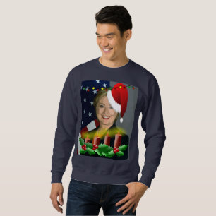 christmas hillary clinton mens sweatshirt