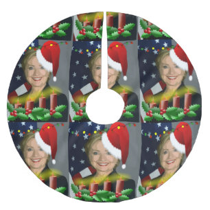 christmas hillary clinton xmas tree skirt