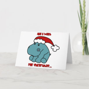 Christmas Hippo Holiday Card