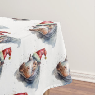Christmas Hippo Tablecloth