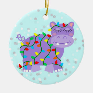 Christmas Hippopotamus Ornament