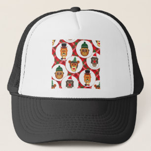 christmas hipster monkeys trucker hat