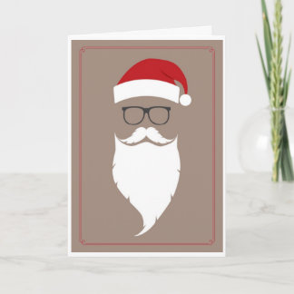 Christmas - Hipster Santa Holiday Card