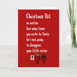 Christmas Hit - A Funny Merry Christmas Poem Card