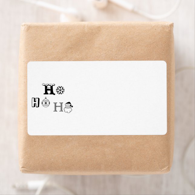 Christmas Ho Ho Ho blank cute Return Address  (Insitu)