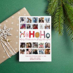 Christmas Ho Ho Ho Card 20 photo collage