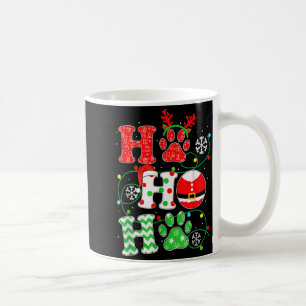 Christmas Ho Ho Ho Dog Paw Gift For Dog Lover Funn Coffee Mug