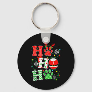 Christmas Ho Ho Ho Dog Paw Gift For Dog Lover Funn Key Ring