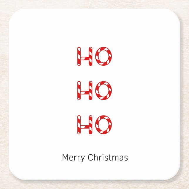 Christmas Ho Ho Ho Drinks Coasters (Front)