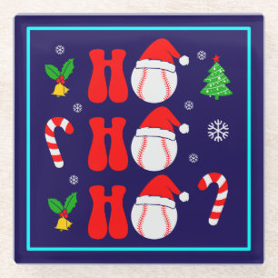 Christmas Ho Ho Ho Funny Xmas-85211 Glass Coaster