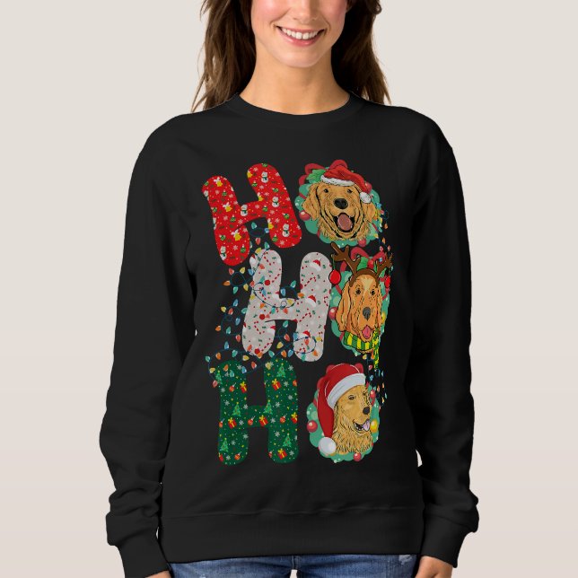 Christmas Ho Ho Ho Golden Retriever Pet 352 Sweatshirt (Front)