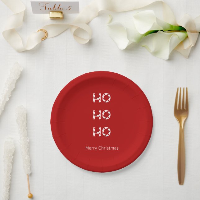 Christmas Ho Ho Ho paper plate (Wedding)