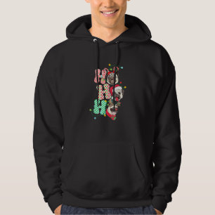 Christmas Ho Ho Ho Pug Dog For Dog  Xmas Hoodie