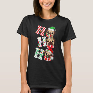 Christmas Ho Ho Ho Pug Dog Gift For Dog Xmas 1 T-Shirt