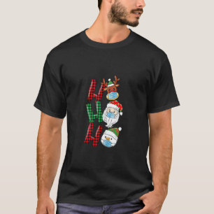 Christmas Ho Ho Ho Santa Reindeer Snowman Face Mas T-Shirt