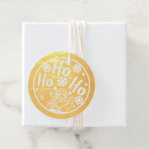 Christmas Ho Ho Ho Santa Winter Snowflakes Favour Tags