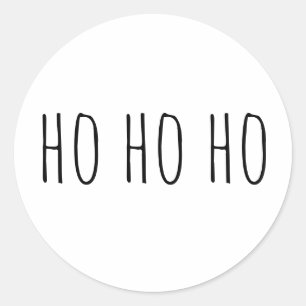 Christmas ho ho ho. Simple modern typography Classic Round Sticker