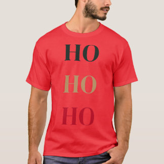 Christmas Ho Ho Ho Typography Winter Holiday T-Shirt