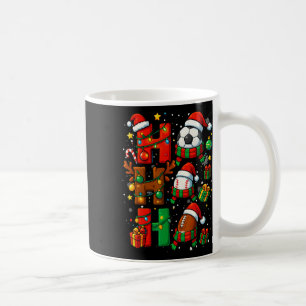 Christmas Ho Ho Santa Soccer Footbyll Bysebyll Xma Coffee Mug