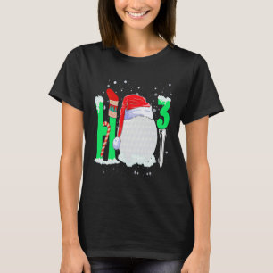 Christmas Ho Ho X 3 Golf Holiday Santa Hat Xmas T-Shirt