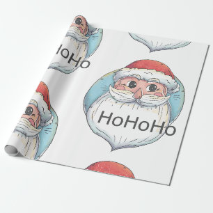 christmas ho santa claus wrapping paper