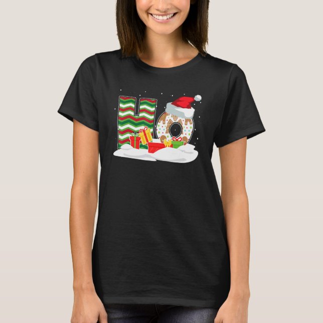Christmas Ho Santa Hat Ornaments For Men Women T-Shirt (Front)