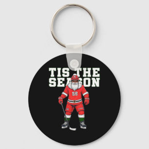 Christmas Hockey Santa Claus, Hockey Season, Sport Key Ring