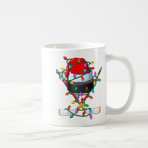 Christmas Hockey Xmas Santa Srts Hat Ball Kids B Coffee Mug