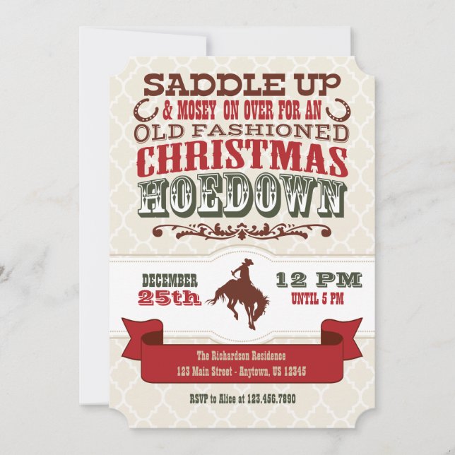 Christmas Hoedown Invitation (Front)