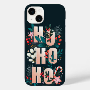 Christmas HoHoHo Holly Branches Candy Cane Case-Mate iPhone 14 Case