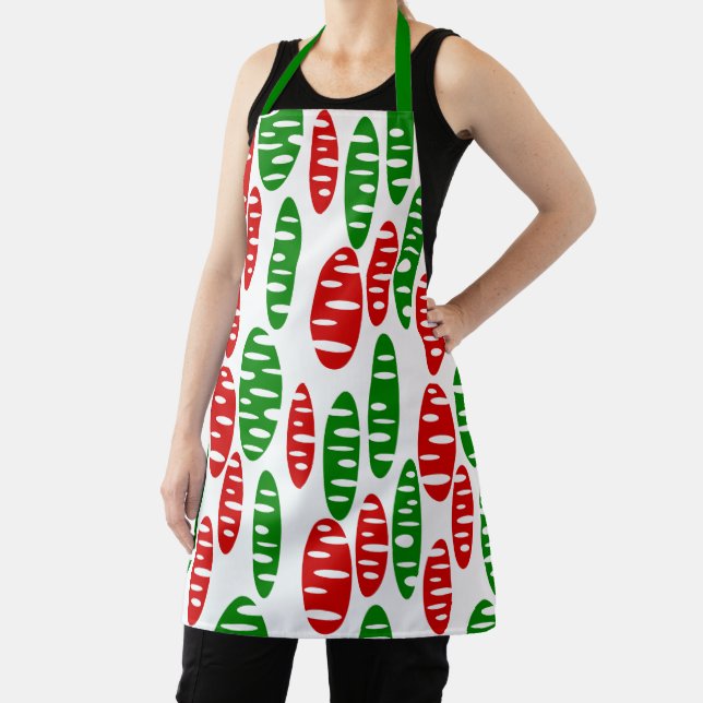 Christmas Holey Ovals  Apron (Insitu)