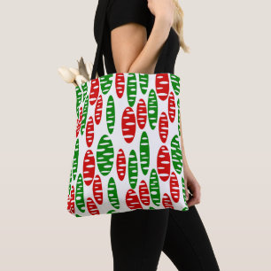 Christmas Holey Ovals Tote Bag