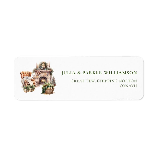 Christmas holiday Address  Return Address Label (Front)