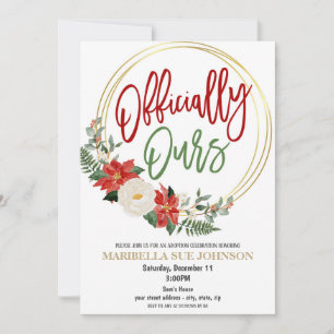 Christmas Holiday Adoption Celebration Invitation