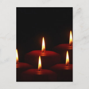Christmas Holiday Advent Candle Flames Postcard