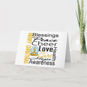 Christmas Holiday Appendix Cancer Collage Card