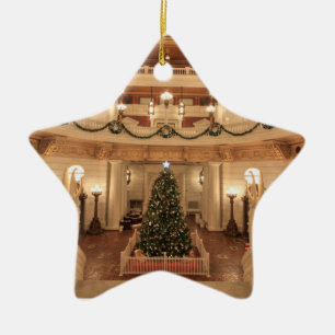 Christmas Holiday at Pennsylvania State Capitol Ceramic Ornament