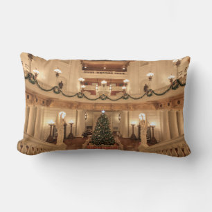 Christmas Holiday at Pennsylvania State Capitol Lumbar Cushion