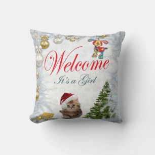 Christmas Holiday Baby of the Month Cushion