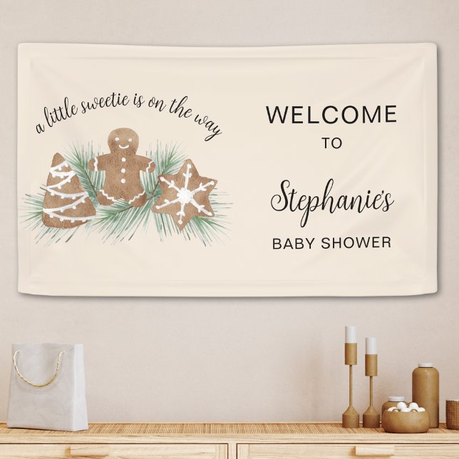 Christmas Holiday Baby Shower Banner (Creator Uploaded)