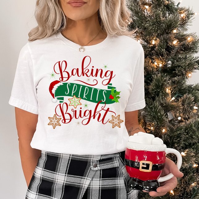 Christmas Holiday Baking Spirits Bright Festive T-Shirt (Christmas Holiday Baking Spirits Bright Festive T-Shirt)