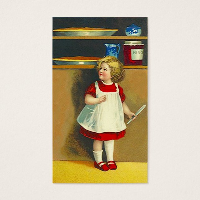 CHRISTMAS HOLIDAY BASKET GIFT TAG CARD MINCE PIE (Front)